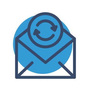 Vektör Refresh düz biçim simgesi