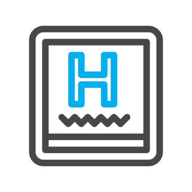 Hastane simgesinin vektör illüstrasyonu 