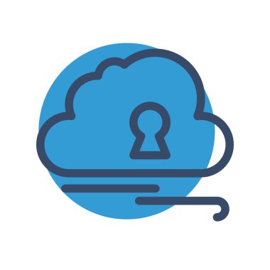 Bulut simgesinin vektör illüstrasyonu 