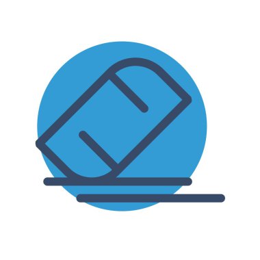 Silgi simgesinin vektör illüstrasyonu 