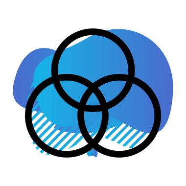  Çember simgesinin vektör illüstrasyonu 