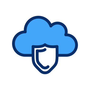 Bulut simgesinin vektör illüstrasyonu 