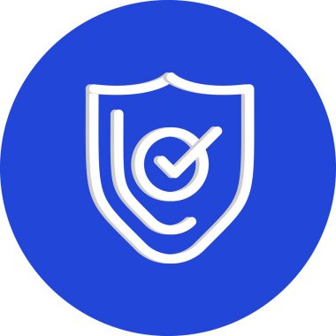 Kalkan simgesinin vektör illüstrasyonu 