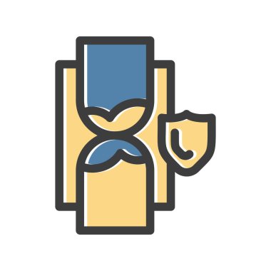 Kum saati simgesinin vektör çizimi 