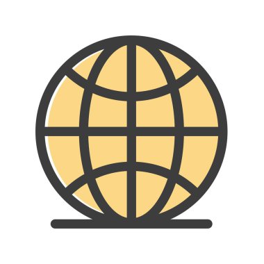  Vektör Dünya düz biçim simgesi