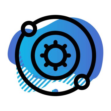 uzay simgesinin vektör illüstrasyonu 