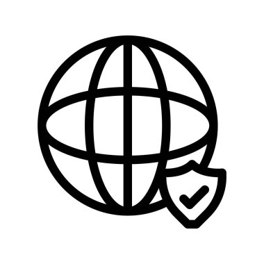 Dünya simgesinin vektör illüstrasyonu 