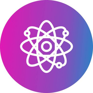 Atom simgesinin vektör illüstrasyonu 