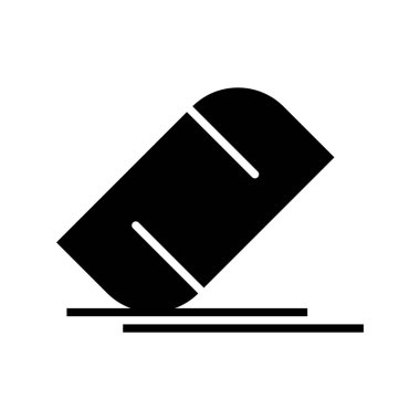 Silgi simgesinin vektör illüstrasyonu 