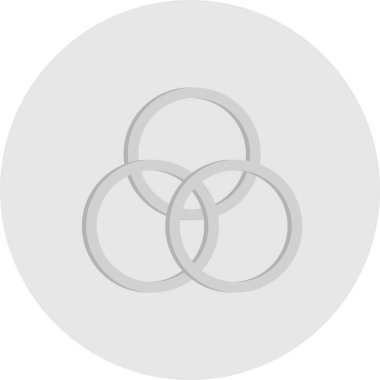  Çember simgesinin vektör illüstrasyonu 