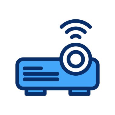 Projektör simgesinin vektör illüstrasyonu 