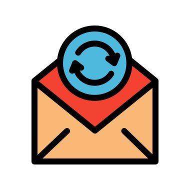 Vektör Refresh düz biçim simgesi