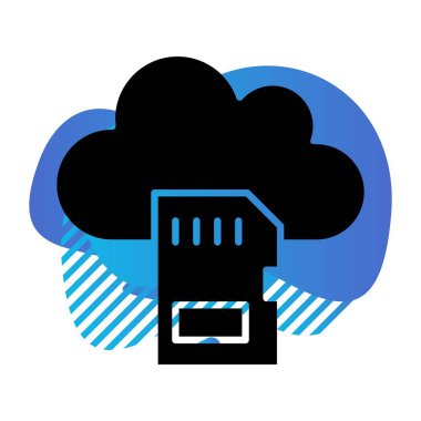 Vektör simkart düz biçim simgesi