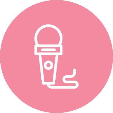 vektör mikrofon düz biçim simgesi