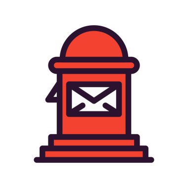 vektör posta kutusu düz biçim simgesi   