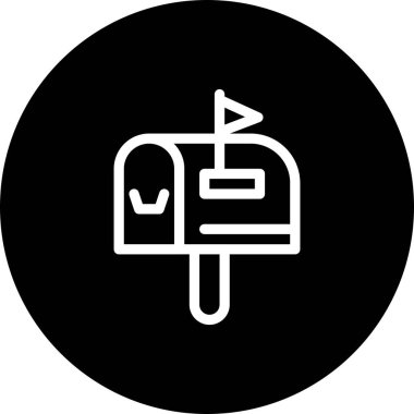 vektör posta kutusu düz biçim simgesi   