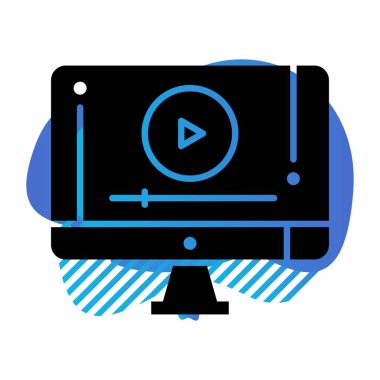 Lcd simgesinin vektör illüstrasyonu  