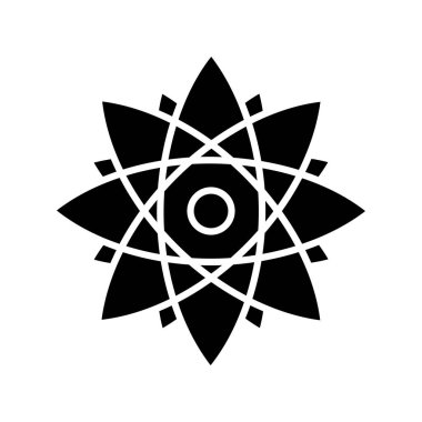 Çiçek simgesinin vektör illüstrasyonu