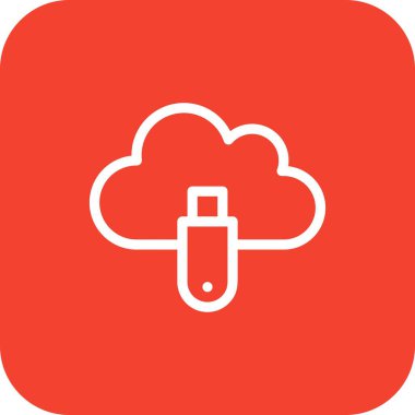 Vektör usb düz biçim simgesi