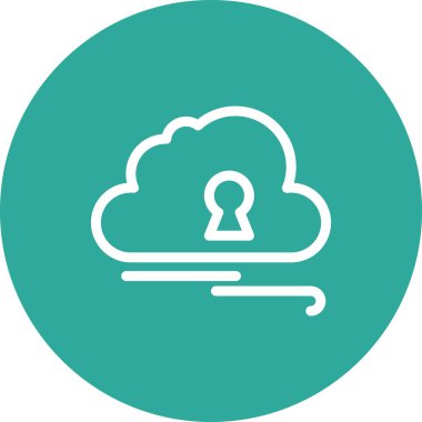 Bulut simgesinin vektör illüstrasyonu 