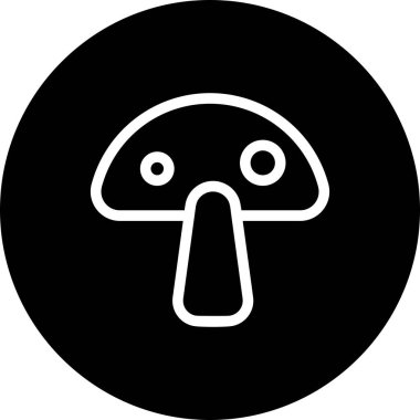 Mantar simgesinin vektör illüstrasyonu