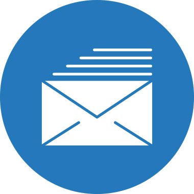 Vektör iletisi düz biçim simgesi