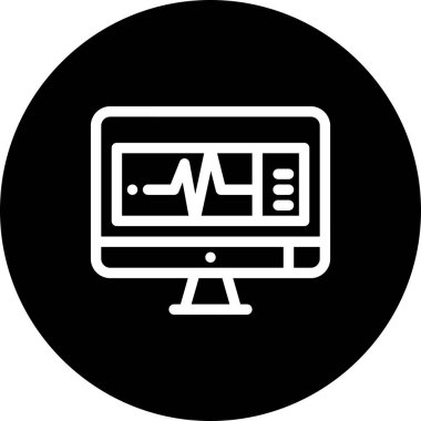 Lcd simgesinin vektör illüstrasyonu  