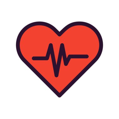 vektör kalp atışı simgesi 