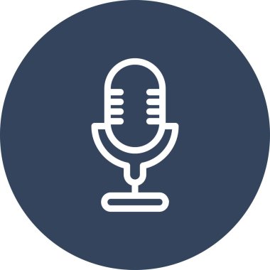 vektör mikrofon düz biçim simgesi