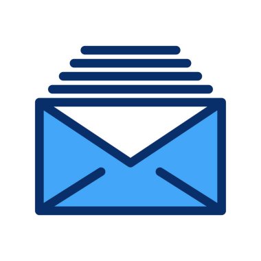 Vektör iletisi düz biçim simgesi