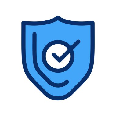 Kalkan simgesinin vektör illüstrasyonu 