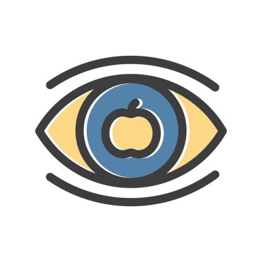 Göz simgesinin vektör illüstrasyonu 