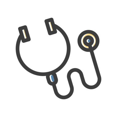 Stetoskop simgesinin vektör çizimi
