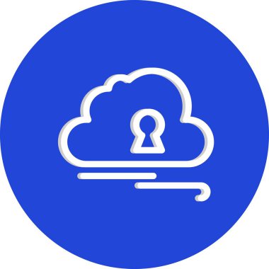 Bulut simgesinin vektör illüstrasyonu 