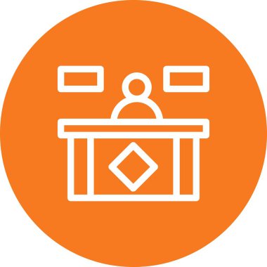 Resepsiyon Simgesi Vektör illüstrasyonu 