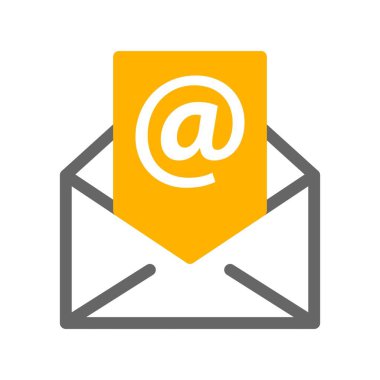 Vektör E- posta düz biçim simgesi