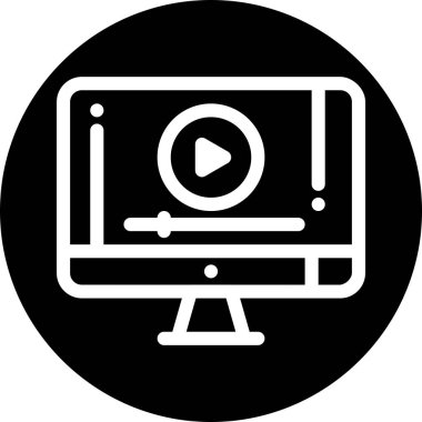 Lcd simgesinin vektör illüstrasyonu  