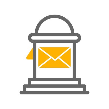 vektör posta kutusu düz biçim simgesi   