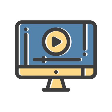 Lcd simgesinin vektör illüstrasyonu  