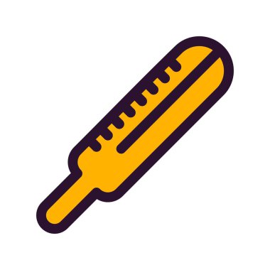 Vektör termometresi düz biçim simgesi