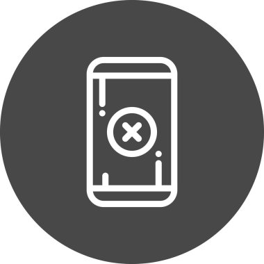 Vektör mobil düz biçim simgesi