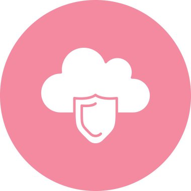 Bulut simgesinin vektör illüstrasyonu 