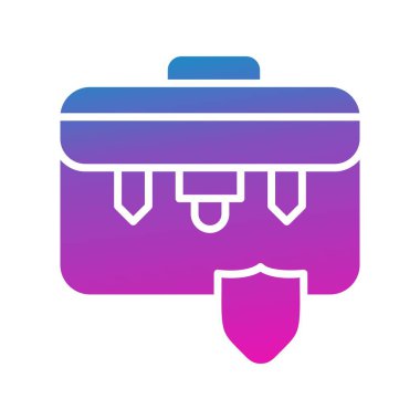 Evrak çantası simgesinin vektör illüstrasyonu 