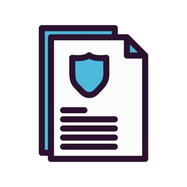 Vektör Belgesi düz biçim simgesi