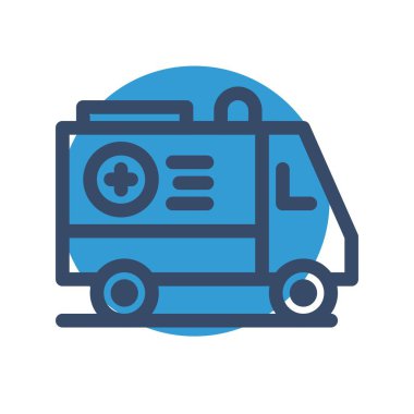 Ambulans simgesinin vektör çizimi