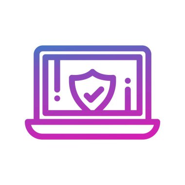 Dizüstü bilgisayar simgesinin vektör çizimi 