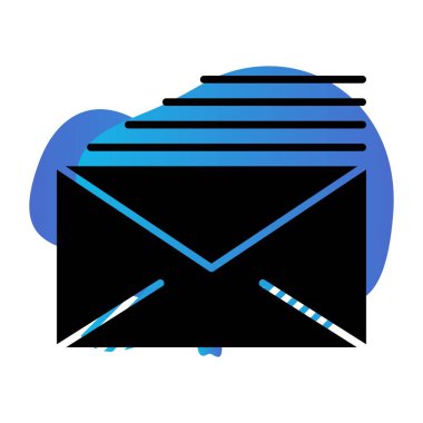 Vektör iletisi düz biçim simgesi