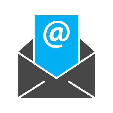 Vektör E- posta düz biçim simgesi