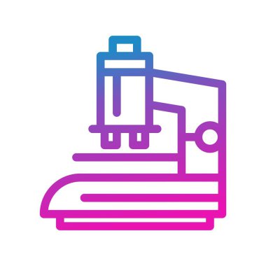  Mikroskop simgesinin vektör çizimi 