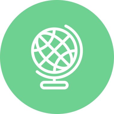 Vektör Dünya düz biçim simgesi